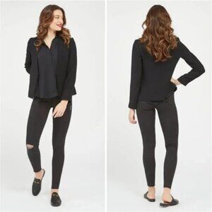 SPANX Vintage Distressed Ankle Skinny Jeans